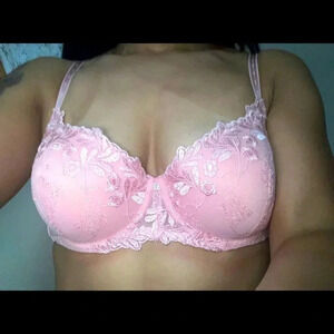 Pink Floral lace gorgeous high quality lingerie set of bra &  underwear